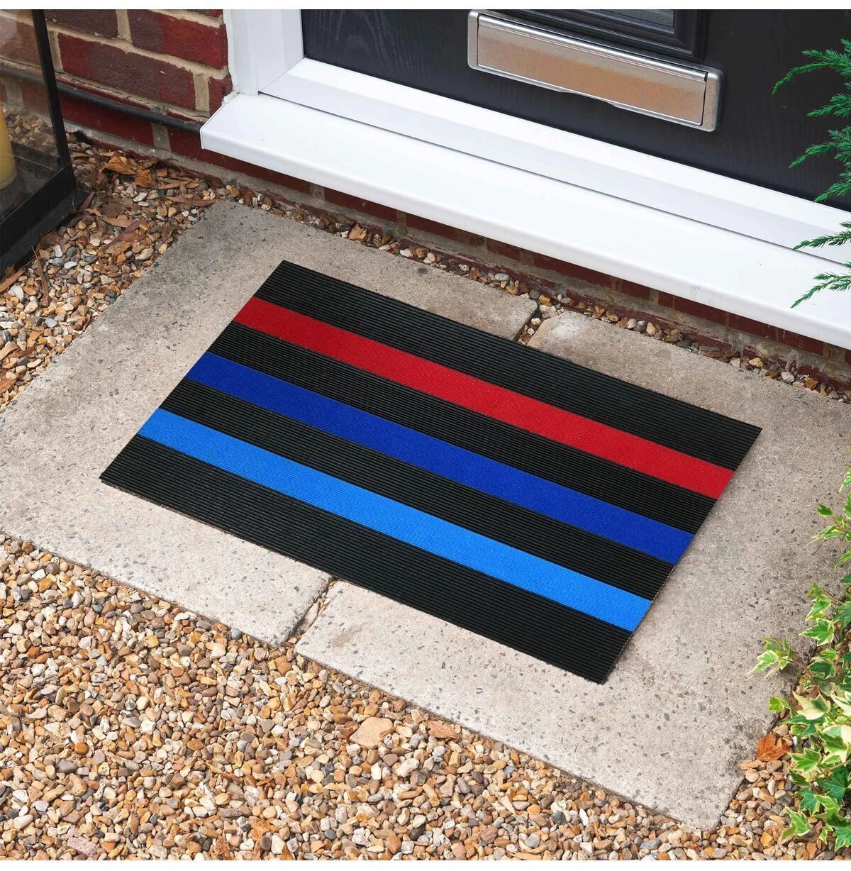 Halılı ve Deri Şeritli Toz ve Nem Alıcı Lastik Kapı Önü Paspası