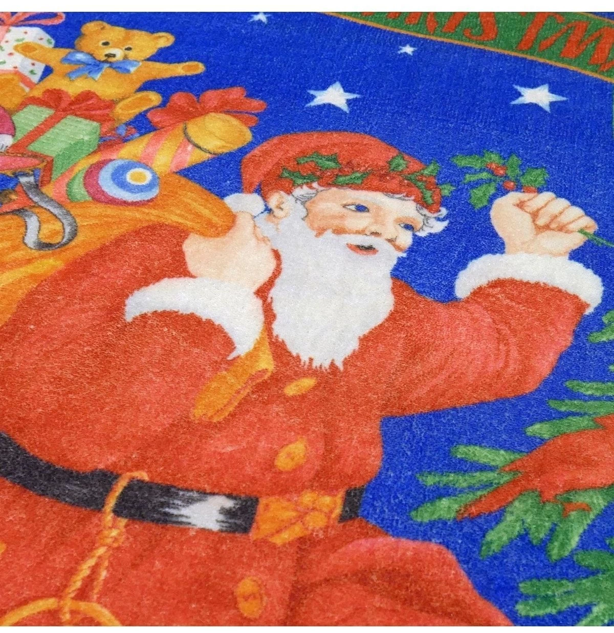 Santa Claus Ve Merry Christmas Temalı Halı
