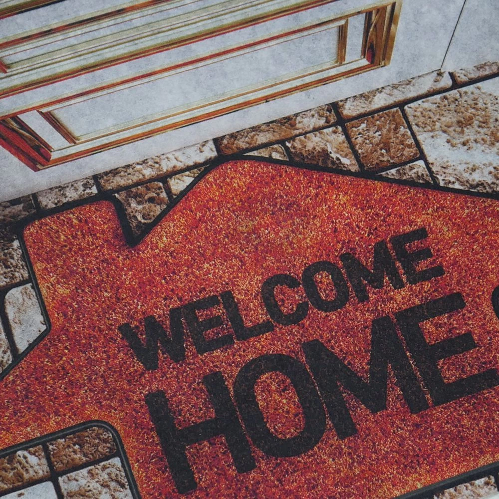 Welcome Home Baskılı Kaliteli Kauçuk Kapı Önü Paspası